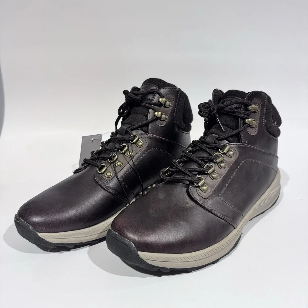 NEW Khombu Nick Leather Memory Foam Men's 10 Outdoor Hiker Work Boots |‎ 1323899